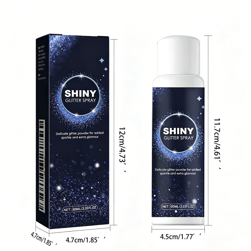 Long-Lasting Glitter Spray for Hair and Body - 60ml Blue Sparkle Shimmer