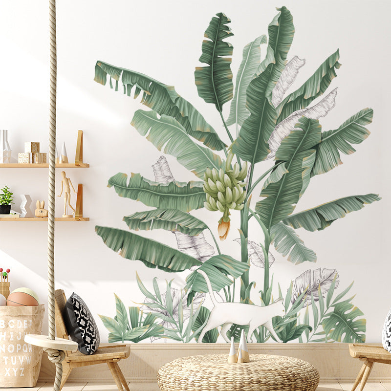 Pastoral Plant Wallpaper Wall Sticker for Bedroom Decor - PVC