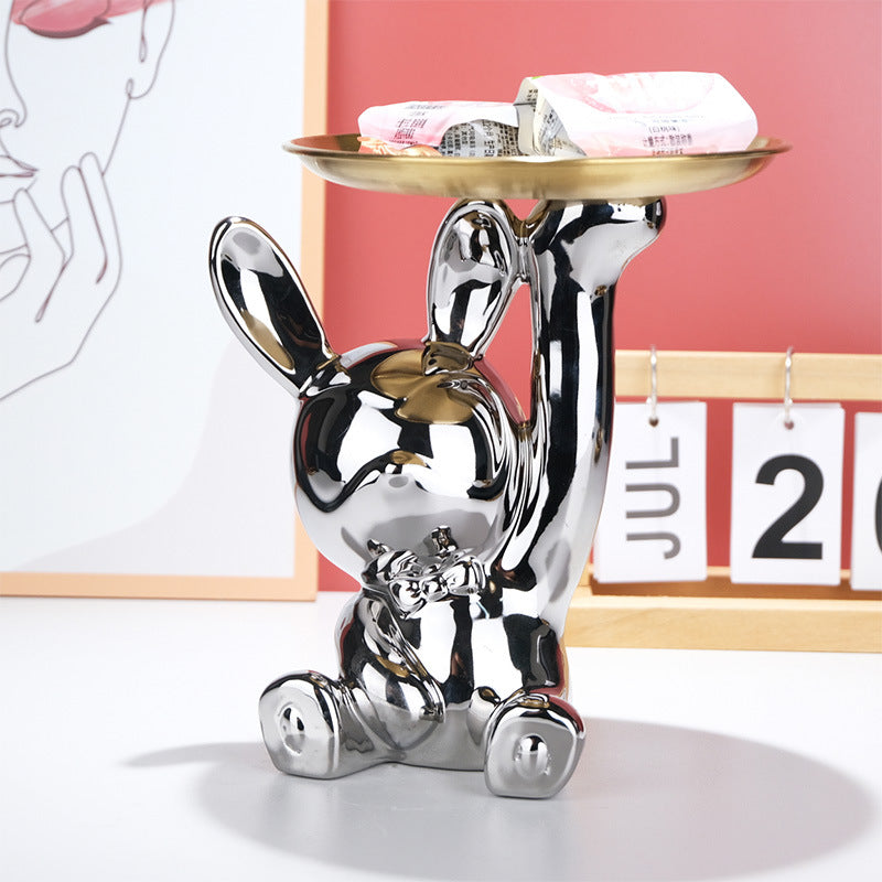 Creative Space Rabbit Key Storage Tray - Space Rabbit Decor & Organizer