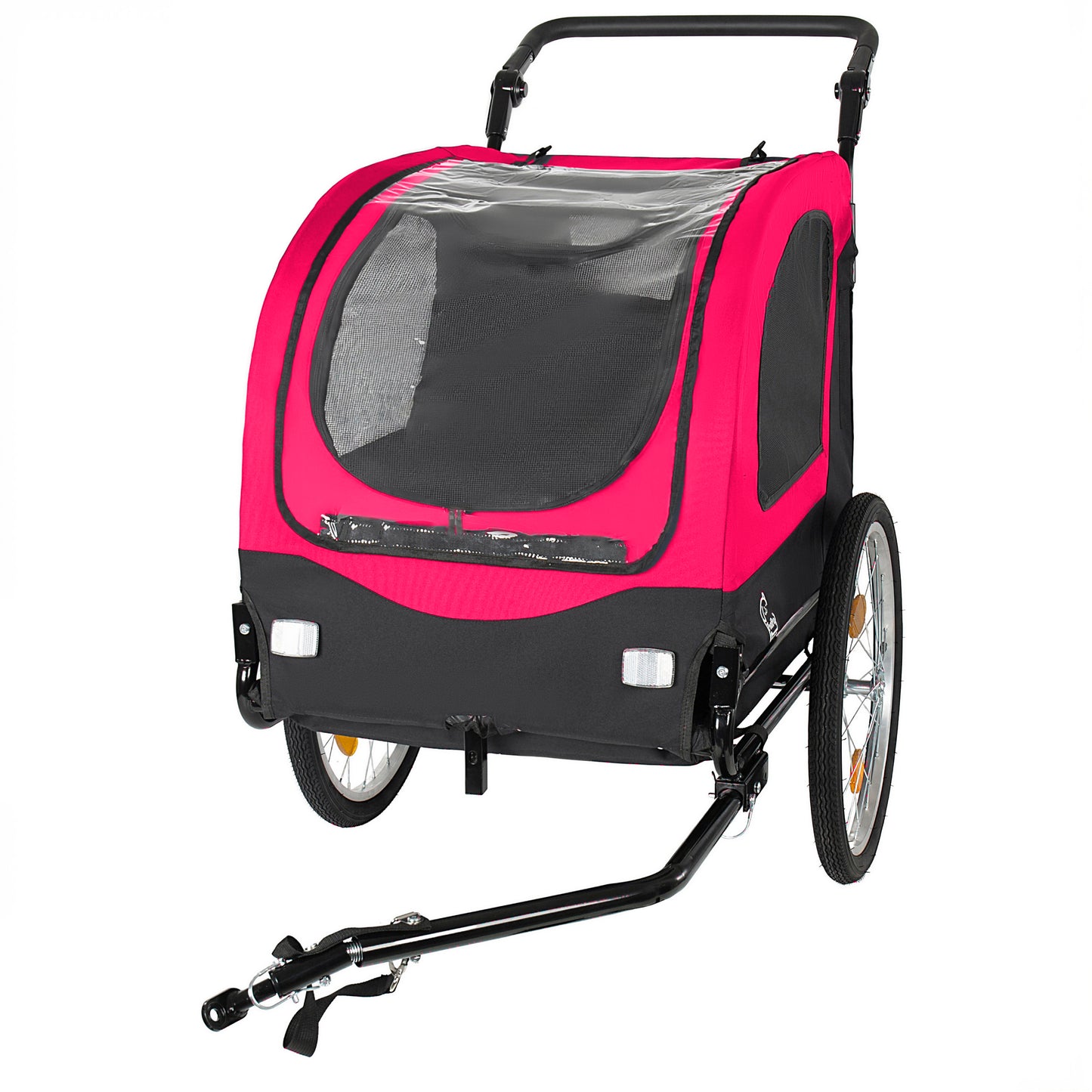 2-in-1 Bike Trailer & Pet Stroller For Dogs Up To 110lbs Foldable