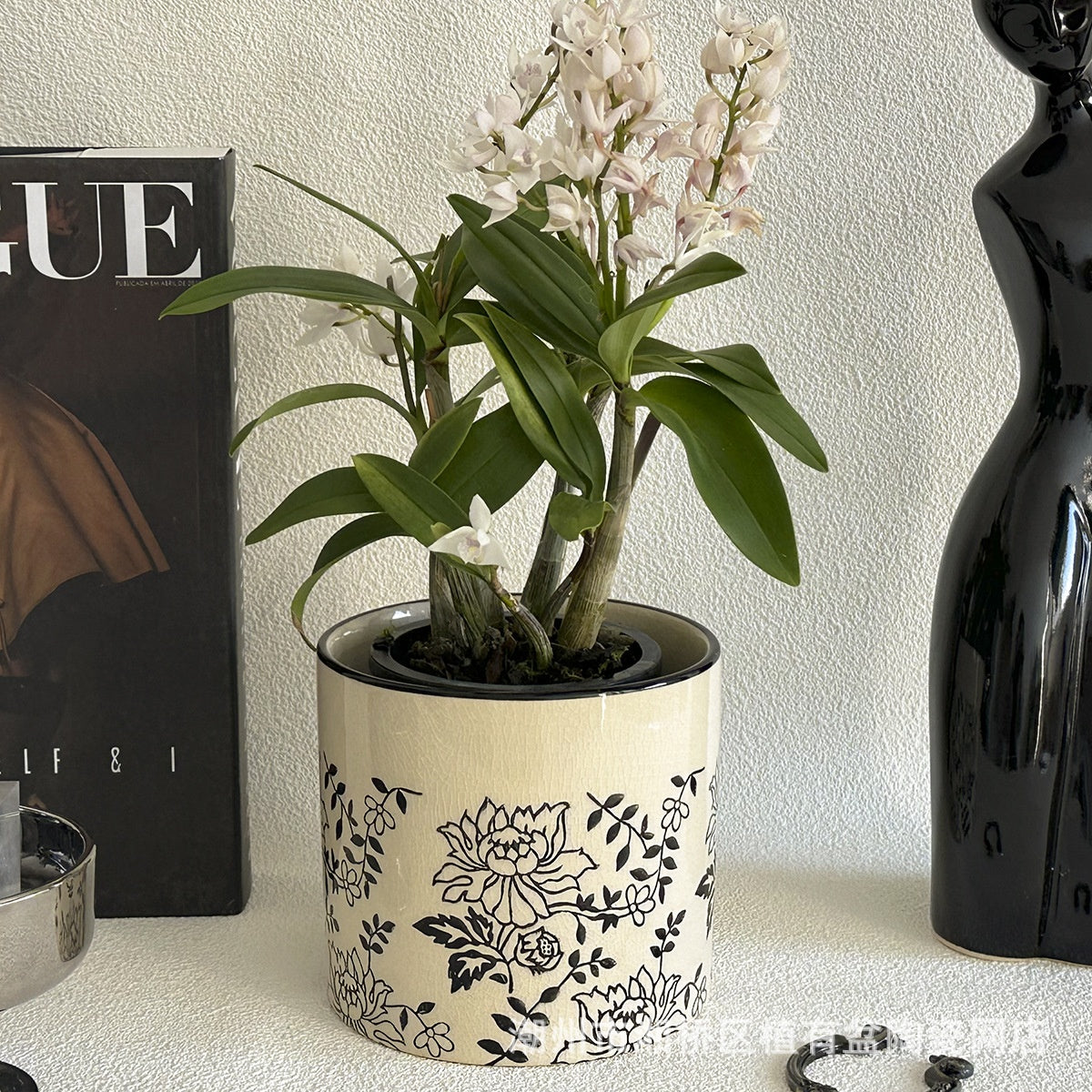 Ceramic Flower Pot for Home & Garden - Decorative Plant Container, Various Styles
