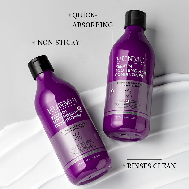 Keratin Hair Conditioner and Shampoo Set 400ml - Hair Care