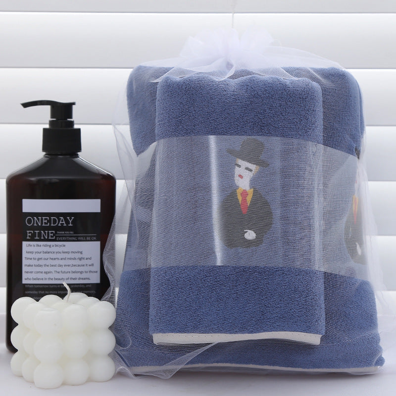 Bath Towel Gift Set - Coral Velvet Large & Hand Towels for Bathroom