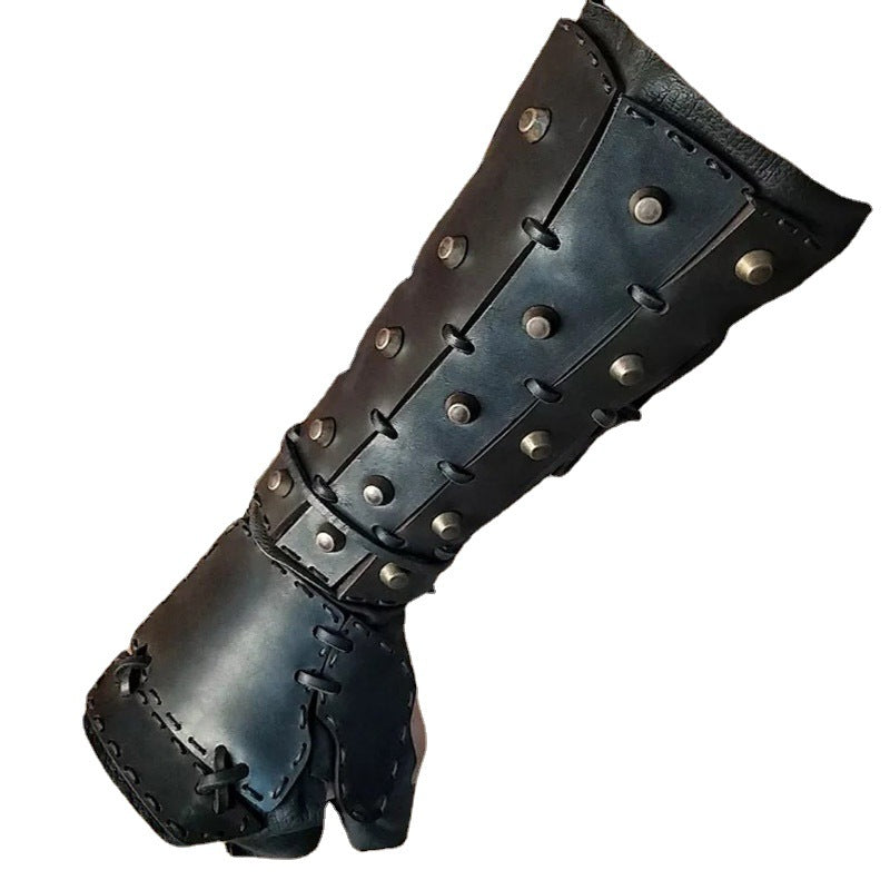 Lace-Up Medieval Boxing Gloves - Synthetic Leather