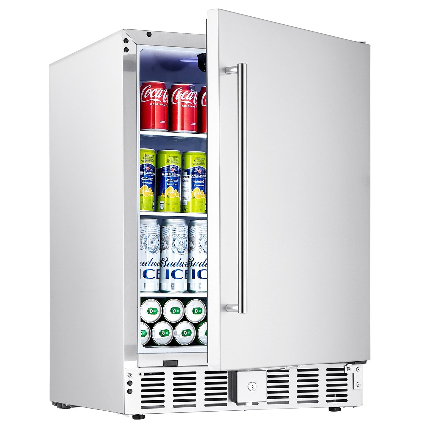 24-Inch Outdoor Beverage Cooler - 150QT Stainless Steel Drink Refrigerator