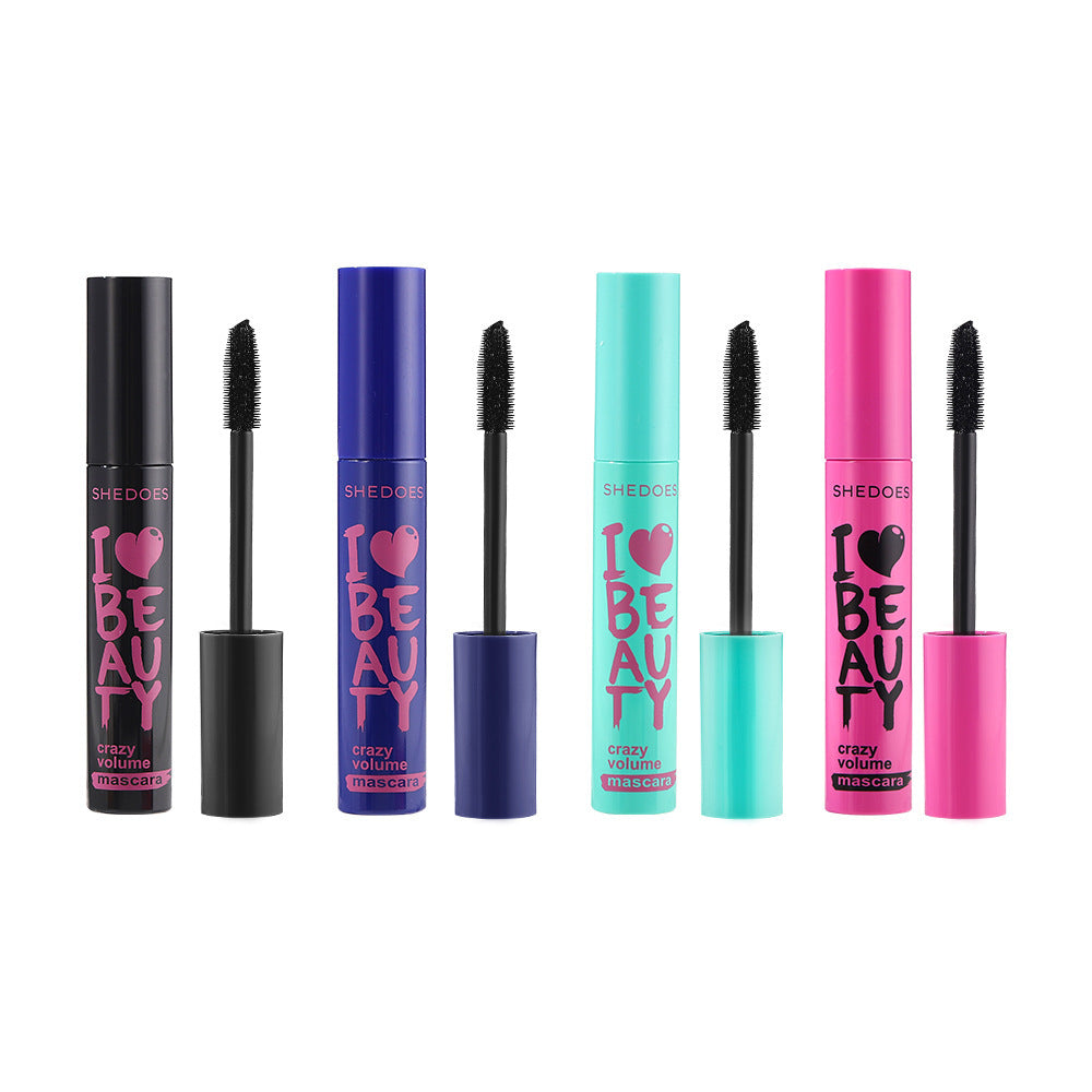 Waterproof Thick Lengthening Mascara Set - Smudge-Resistant, Large Capacity, 4 Colors