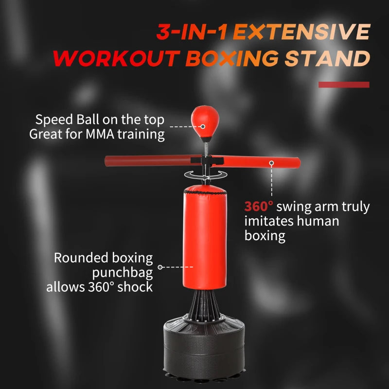 Freestanding Boxing Bag with Speed Ball and Adjustable Height