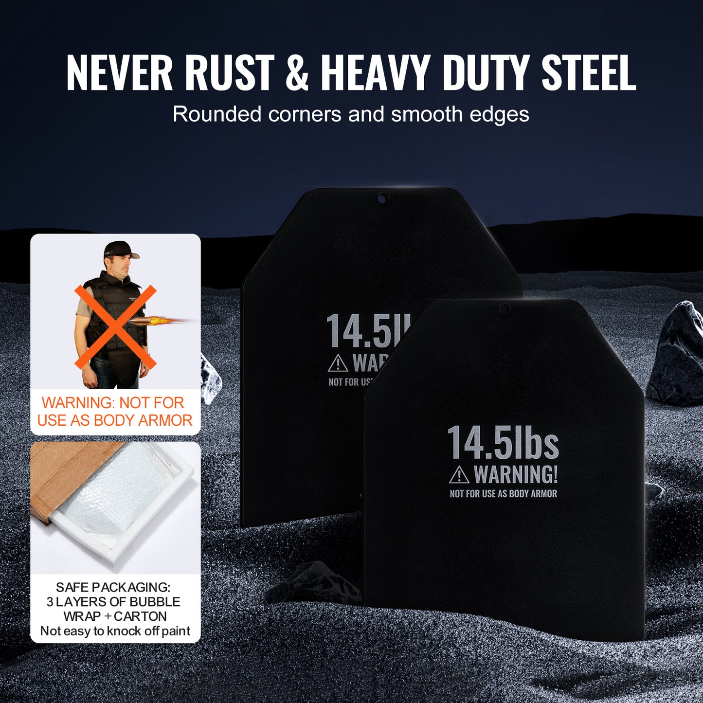 Weight Plate Sets 14.5 LB Steel Plates for Strength Training & CrossFit