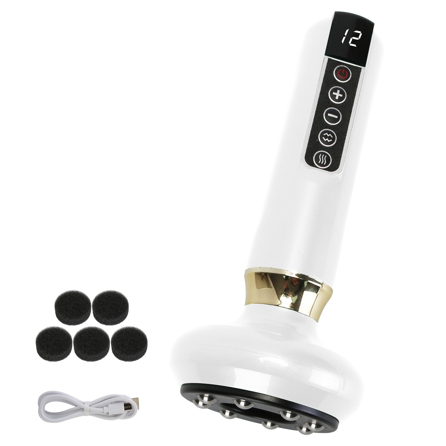 Cordless Anti-Cellulite Vacuum Massager with 12-Level Suction & Heat Therapy