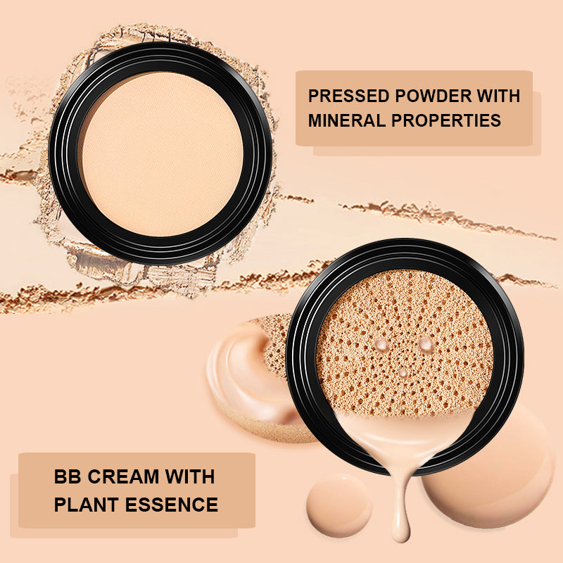 Double Layer Red Cushion Powder & Concealer Set for Face Makeup