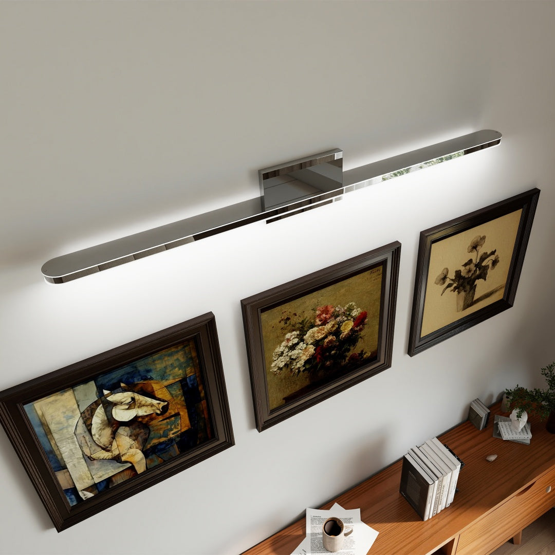 39-Inch Chrome LED Vanity Light Fixture - Dimmable Bathroom Lighting