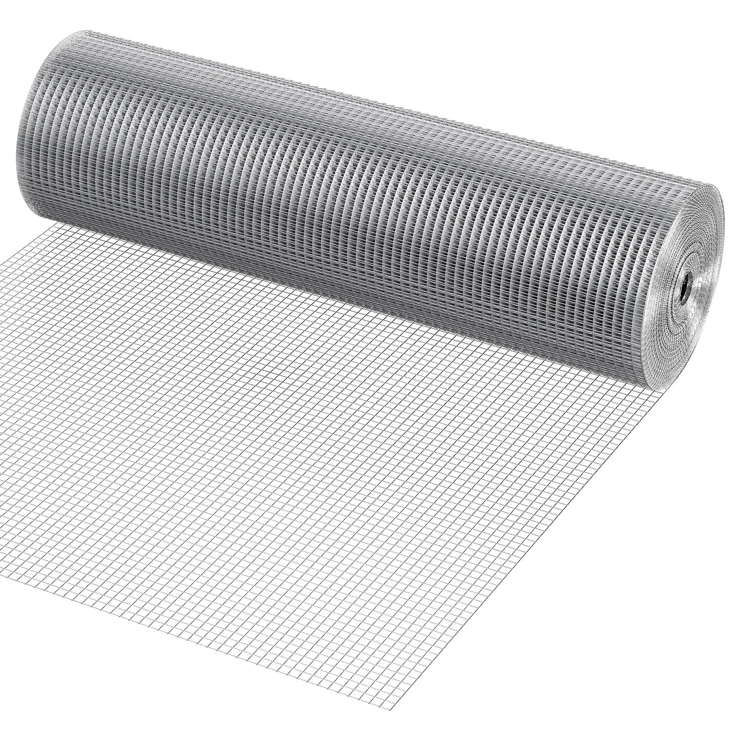 1/2 Inch Galvanized Chicken Wire Fence Roll - 36x100 Ft Garden Mesh, Welded Poultry Netting