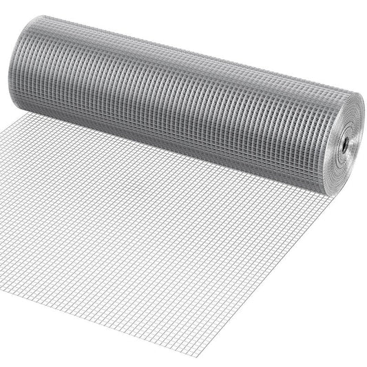 1/2 Inch Galvanized Chicken Wire Fence Roll - 36x100 Ft Garden Mesh, Welded Poultry Netting