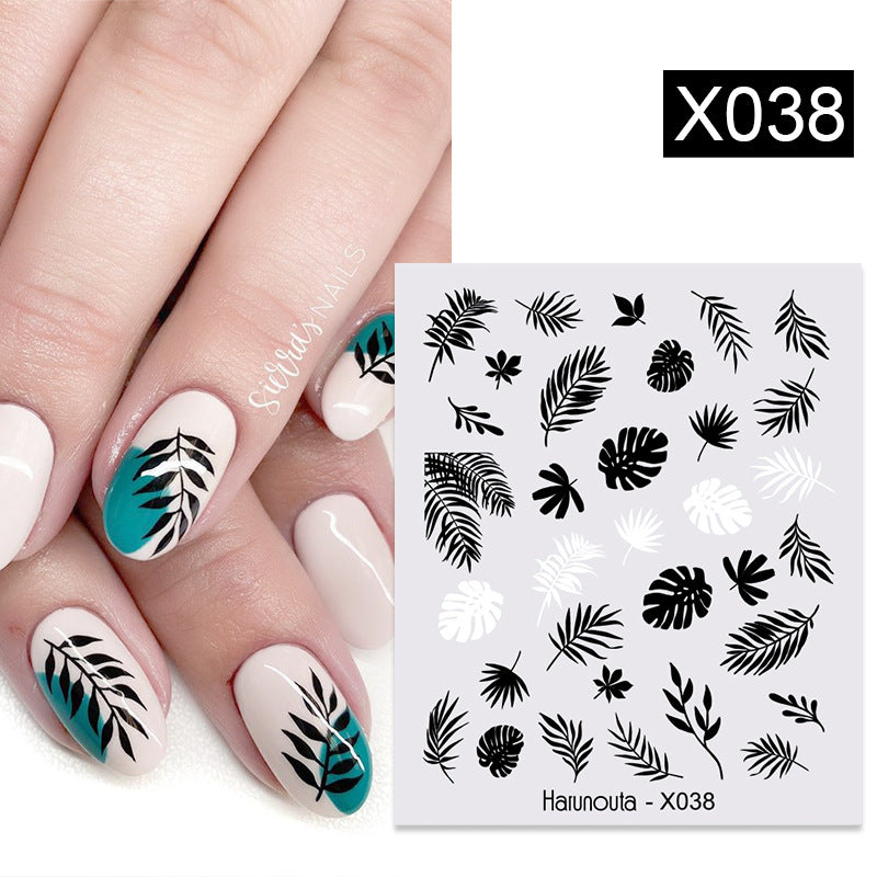 Nail Art Butterfly Sticker Flower Leaf Decal Kit - Assorted Formats