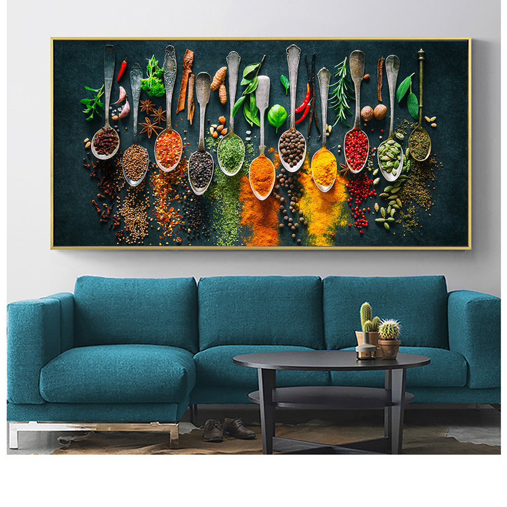 Herb and Spice Cooking Art Canvas Posters - Kitchen Wall Decor