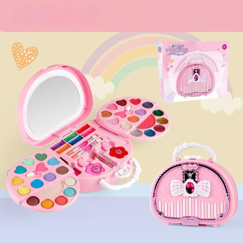 Kids Makeup Lipstick Set with Washable Cosmetic Box - Fun & Safe Play