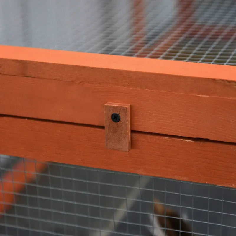 Large Wooden Rabbit Hutch for Small Animals Outdoor Enclosure with Lockable Doors