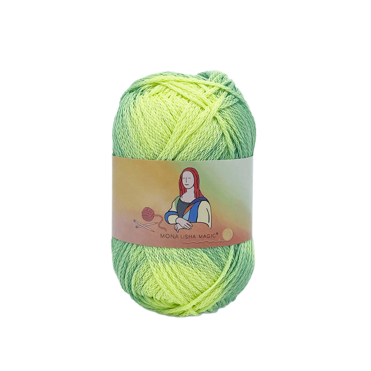 Cotton Wool Ball - Handmade Cotton Yarn for Weaving and Crafts - Green 10g
