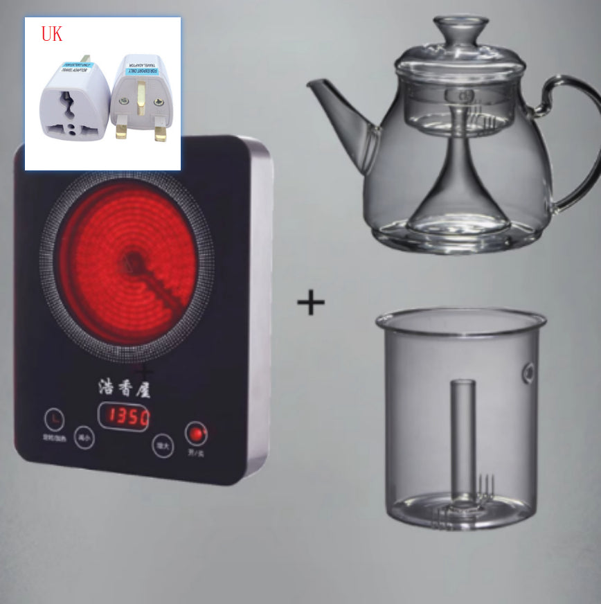 Large Capacity Glass Steam Teapot for Home Brewing - 1.5L