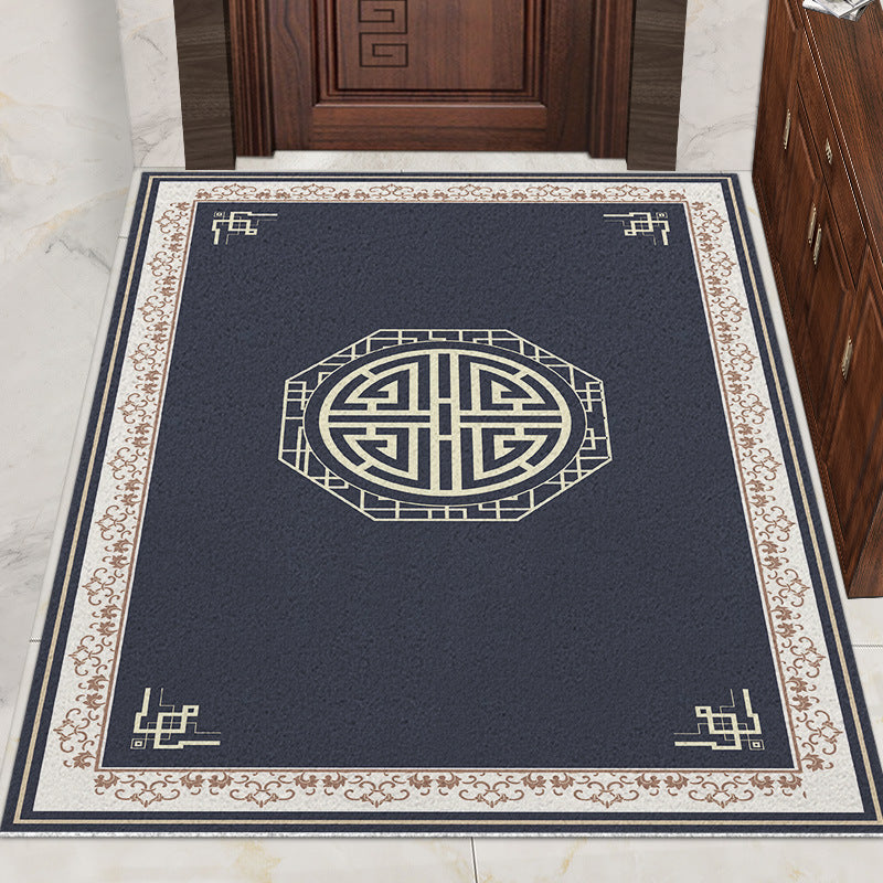 Chinese Style Silk Ring Foot Mat Door Entrance Rug Home Decor