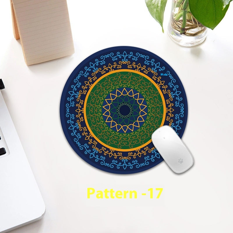 Ethnic Pattern Round Table Mat - Small Thickening Non-Slip Kitchen Accessory