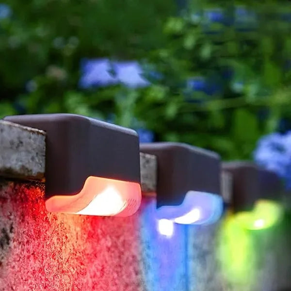 Solar Deck Lights Waterproof Outdoor Wall Lamps for Stairs Fence Patio Yard