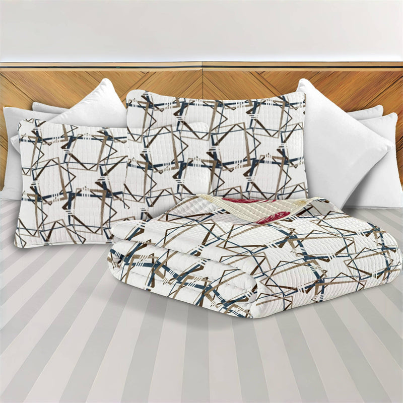 9-Piece Room In A Bag Quilt & Curtain Set - Geometric Design