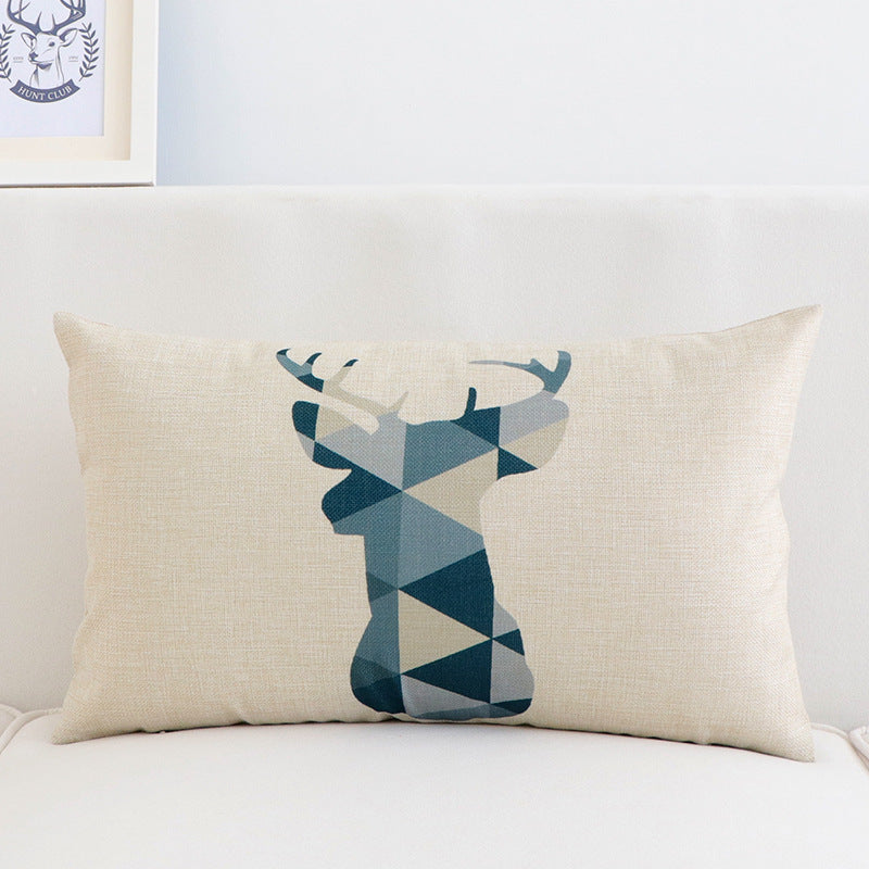 Cushion Car and Office Chair Pillow Cover 30x50cm - Long Shape, Cotton Linen Blend