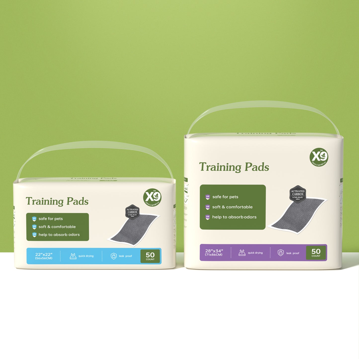 Activated Charcoal Dog Training Pads - Leak-Proof, Absorbent, Deodorizing