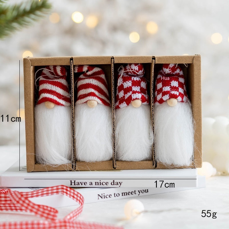 Santa Claus Felt Pendant Christmas Decoration Handmade Wool Felt Ornament