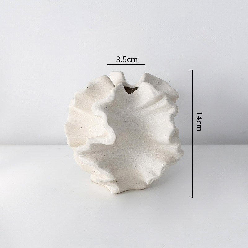 Wabi Sabi Coral Ceramic Table Vase - Modern Home Decor, Small & Large Sizes