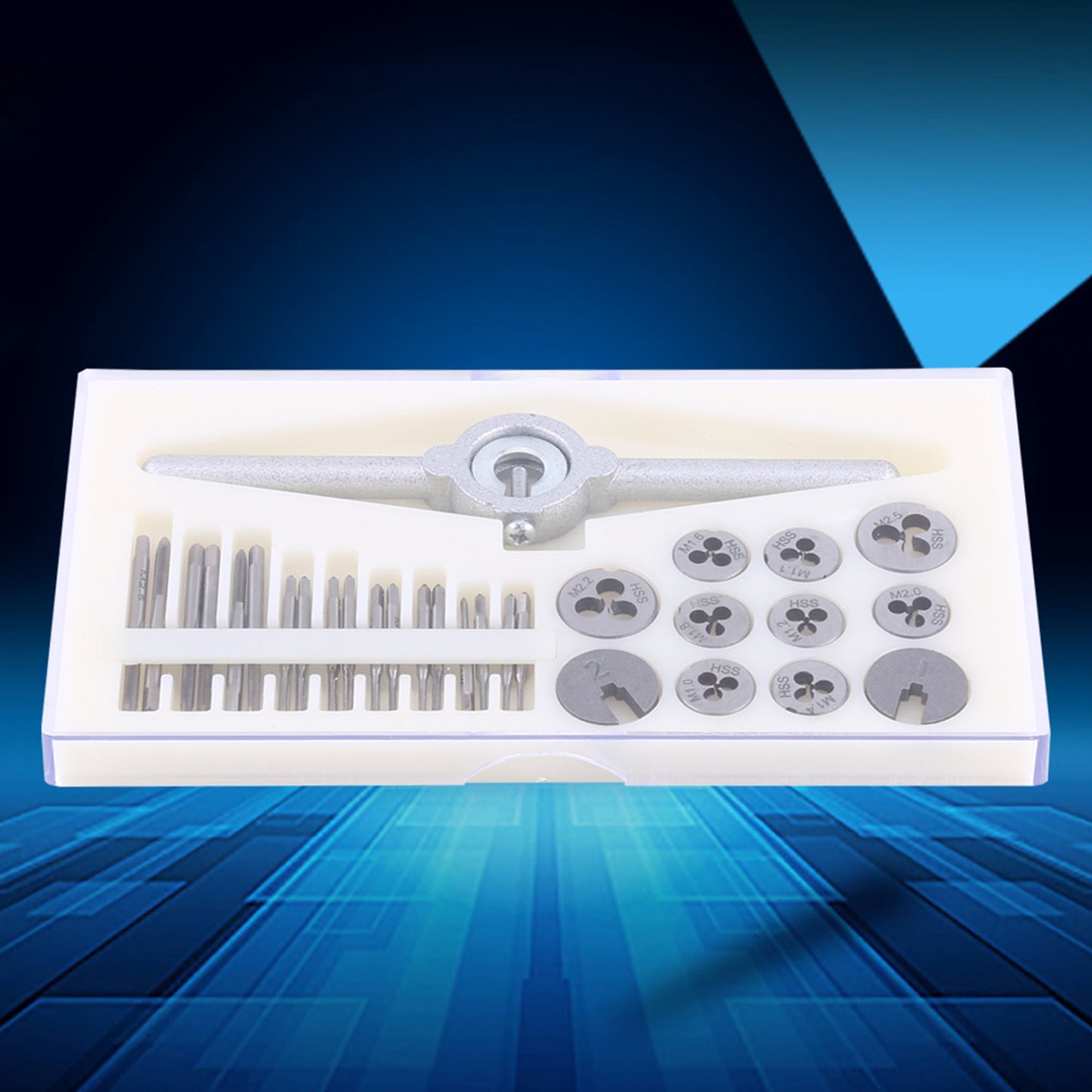 30-Piece Tap & Die Set Hand Threading Tools Kit for Metalworking