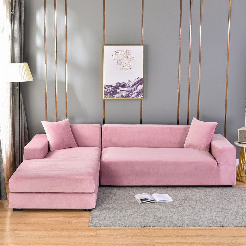 Multi-Color Sofa Cover Set for 145-185cm, 5 Seats & Pillowcases - Home Fabric Soft