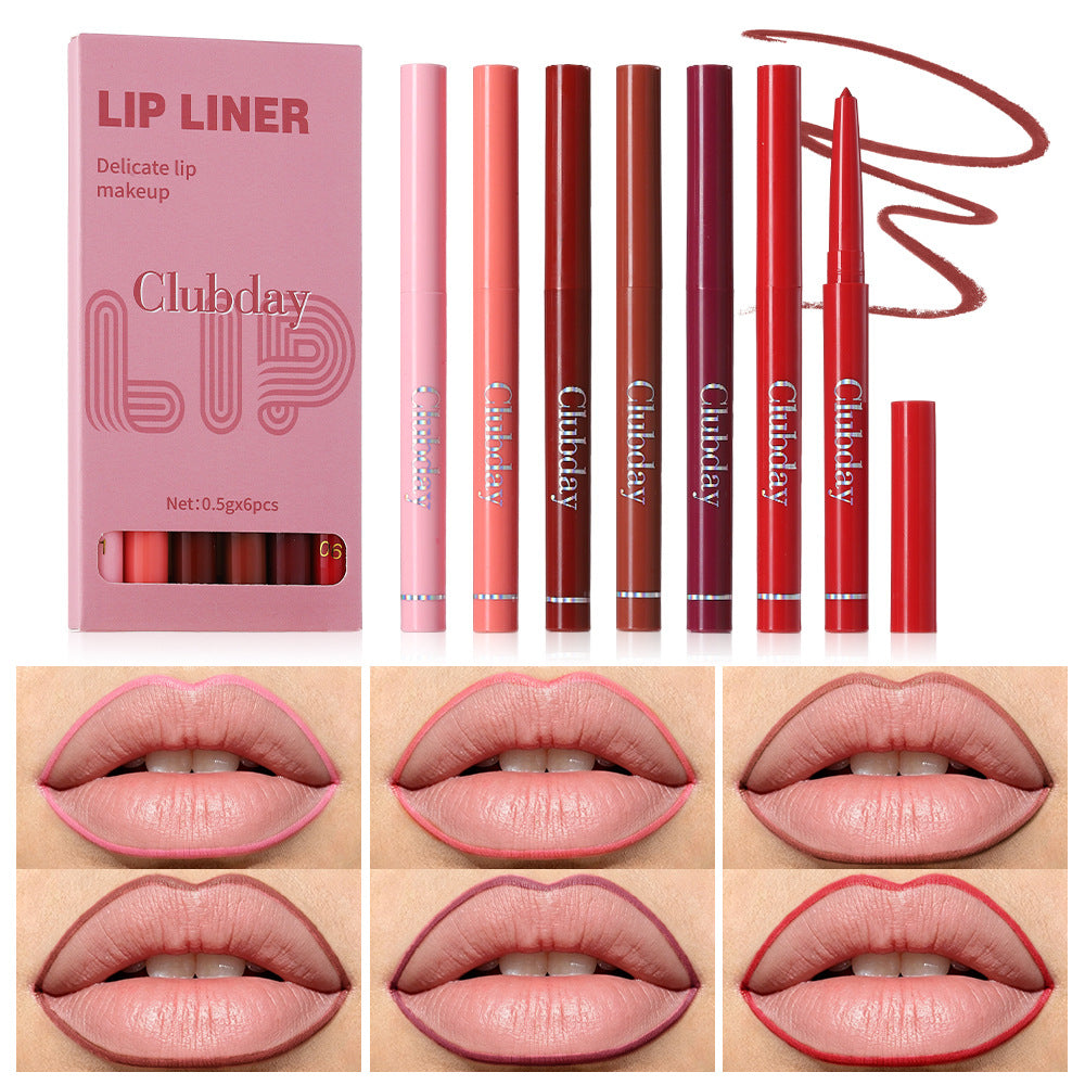 Waterproof Lip Liner Set - 5 Piece Long-Lasting Smooth Lip Makeup Kit