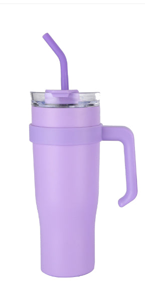 40Oz Insulated Car Cup Holder Travel Mug with Handle - Multiple Colors