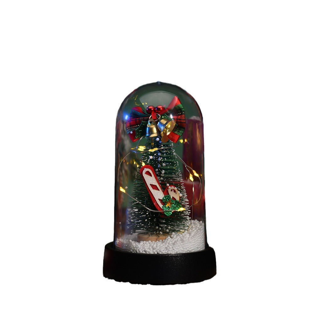 LED Christmas Tree Light Decor Glass Lampshade Ornaments for Holiday Home