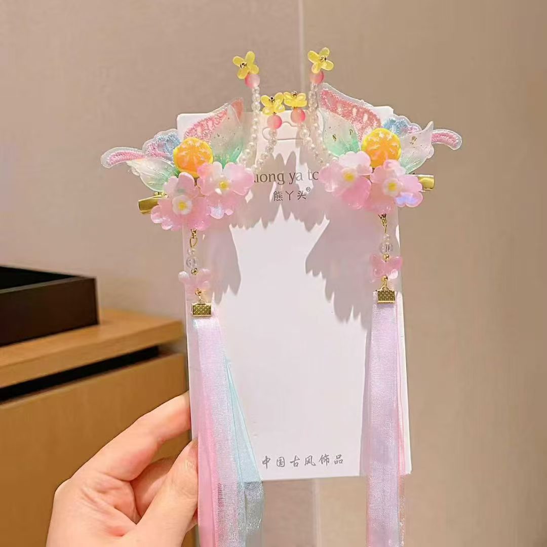Large Butterfly Hair Clip Silk Flower Hair Accessory for Women