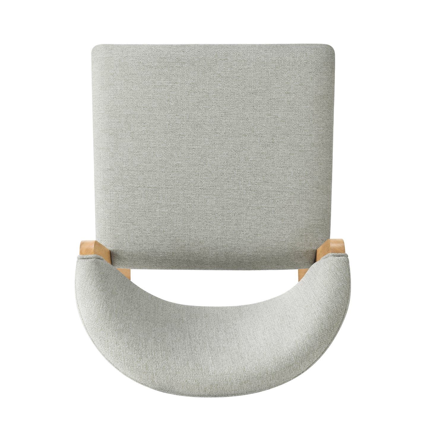 Set of 2 Mid-Century Modern Upholstered Dining Chairs - Grayish Green & Natural Oak