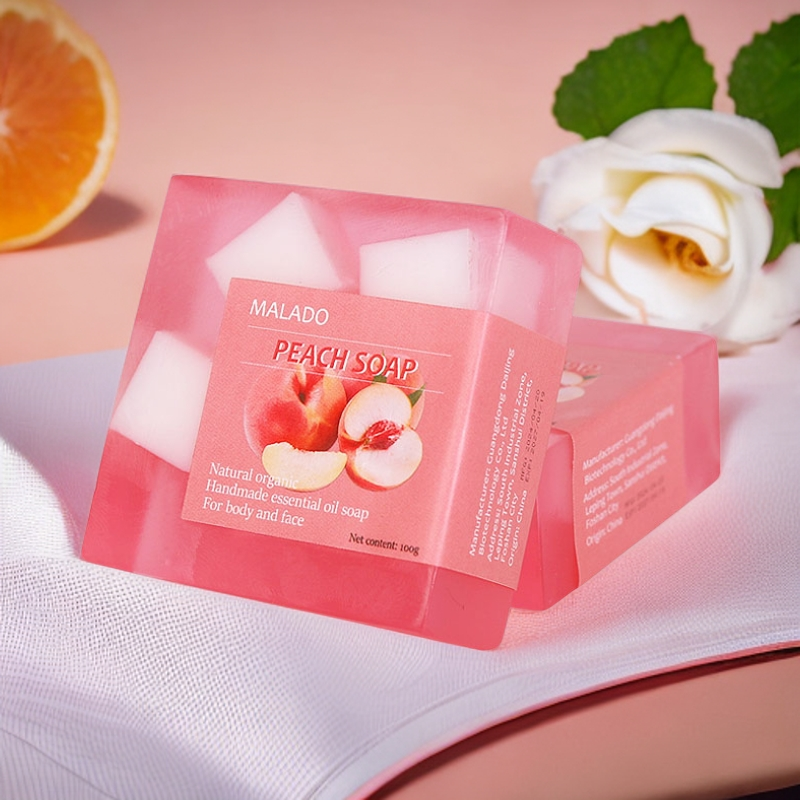 Peach Fruit Soap Bar 100g Natural Body Care for Gentle Cleansing