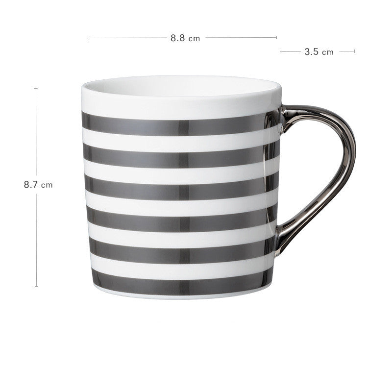 Luxury Coffee Mug with Lid and Spoon - Heart, LOVE, Star Style