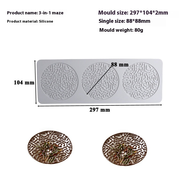 Christmas Tree Decoration Silicone Mold for Cake and Candy - Hollow Chip Swing Plate