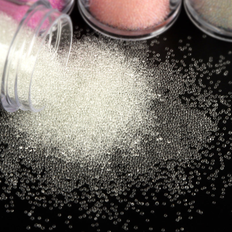 Micro Glass Bead Nail Art Decorations Non-Porous Bubble Ornaments