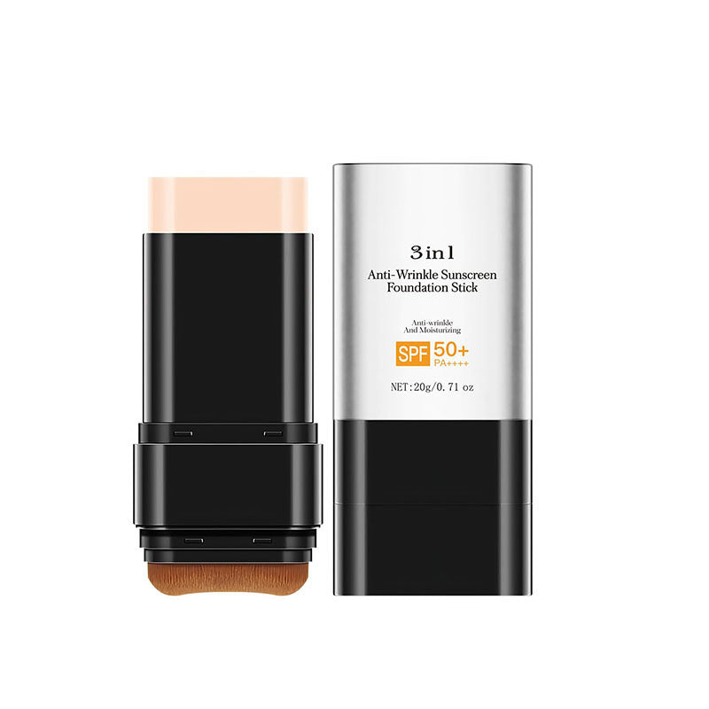3-in-1 Moisturizing Foundation Stick Light Makeup for All Skin Types