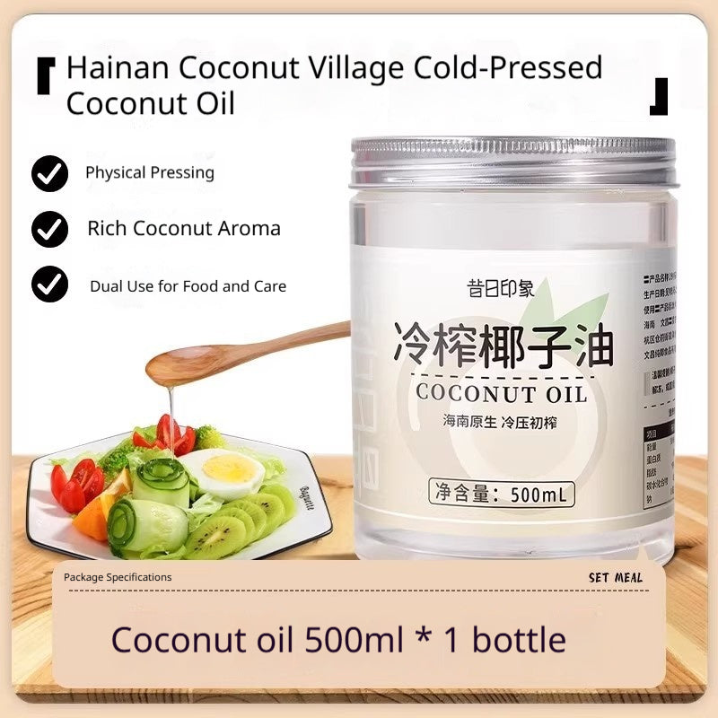 Cold-Pressed Coconut Oil for Cooking Hair Care and Mouthwash - Natural Skin & Hair Oil