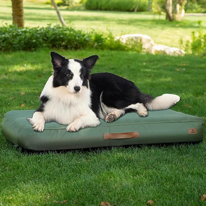 Inflatable Waterproof Dog Bed with Removable Washable Cover for Outdoor & Travel Use
