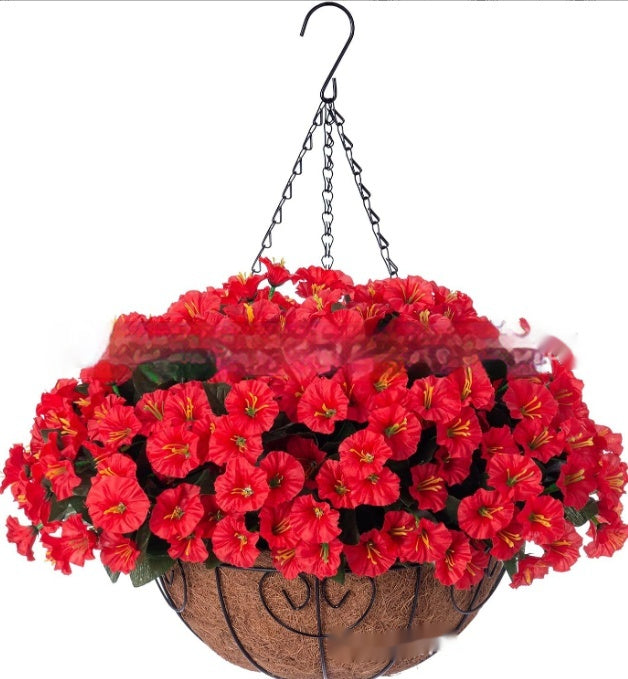 Hanging Plant Basket with Iron Frame for Coconut Palm Pots Garden Decor