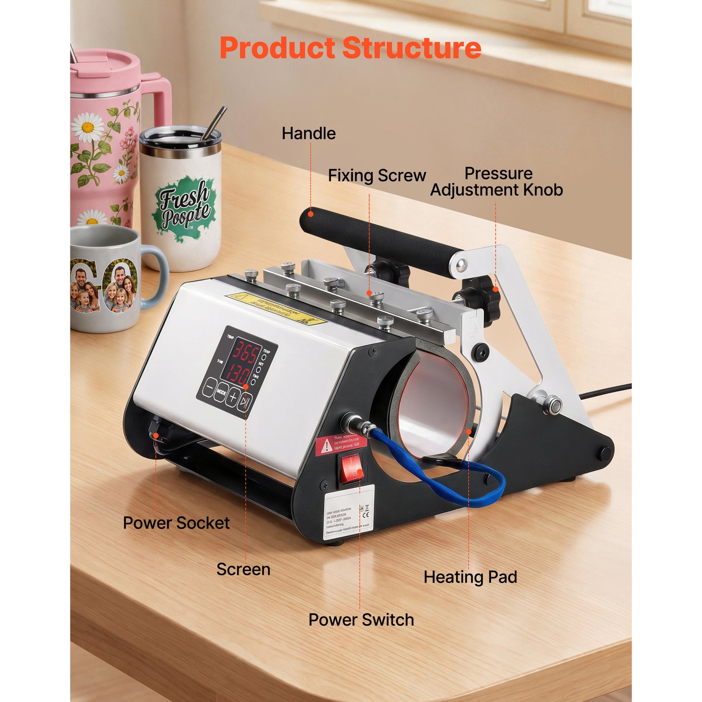 30 Oz & 40 Oz Mug Heat Press Machine for Sublimation Tumblers and Cups
