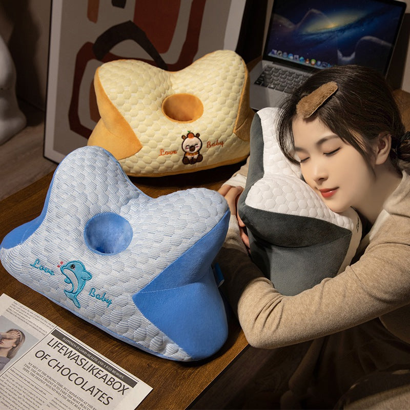 Cartoon Nap Pillow Ice Bean Lunch Break Pillow for Kids & Office