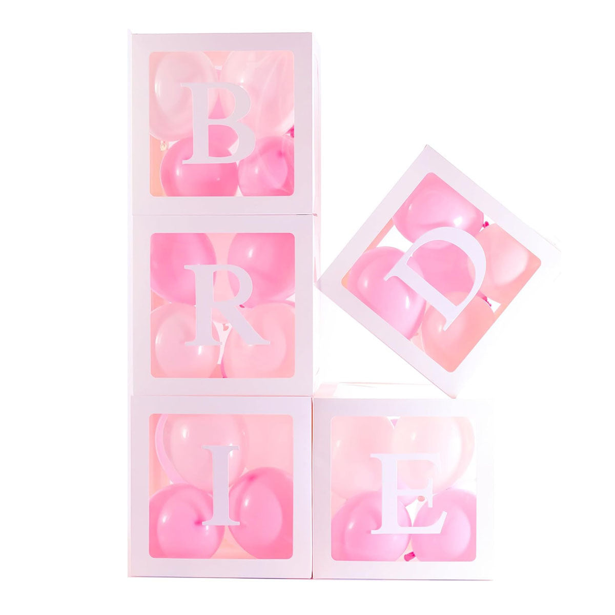 5 Wedding Balloon Boxes - White Paper Decoration 30cm