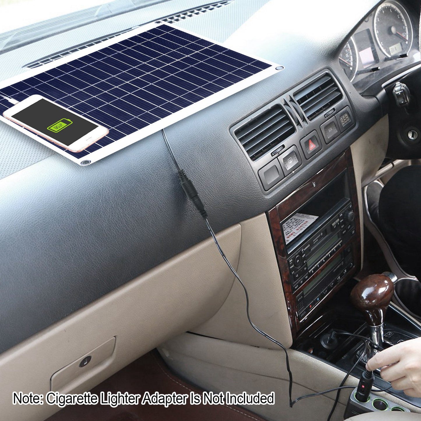 12V 25W Outdoor Solar Panel Battery Charger with Dual USB Ports